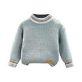 thumbnail image 1 of Coerni Baby Boys Girls Knit Sweaters Toddler Kids Soft Warm Autumn And Winter Pullover Solid Color Round Neck Sweater, 1 of 4