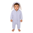 thumbnail image 1 of Coerni Baby Bunny Bodysuits One Piece 3D Rabbit Ear Easter Hoodie Romper Long Sleeve Jumpsuit Girl Spring Clothes Zipper Outfits, 1 of 3