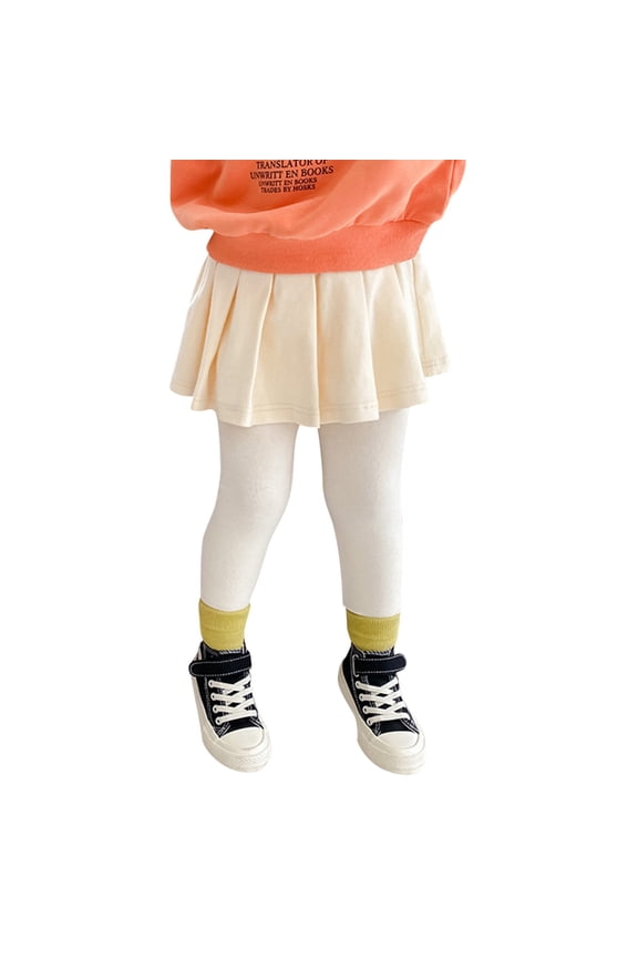 Coerni Baby Footless Tights Toddler Baby Girls Cotton Ruffle Tights Kids Leggings Clothes Pantyhose Toddler Cotton Knit Leggings