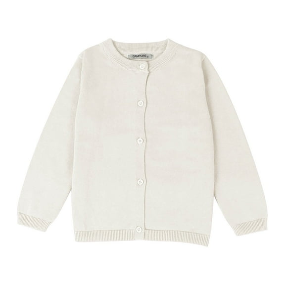 Coerni Baby Girls Boys Button-Down Cardigan Toddler Cotton Knit Sweater Kids Basic Crewneck Solid Cardigan Sweater Tops