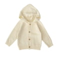 thumbnail image 1 of Coerni Baby Girls Cardigan Solid Knit Long Sleeve Hoodies Button Up Sweaters Soft Comfy Infants Fall Clothes 3-24 Months, 1 of 8