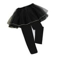 thumbnail image 1 of Coerni Baby Girls Footless Leggins Pants with Tutu Ruffle Lace Flower Tutu Skirt Toddler Cotton Pantskirt for 1-7 Years Old, 1 of 5
