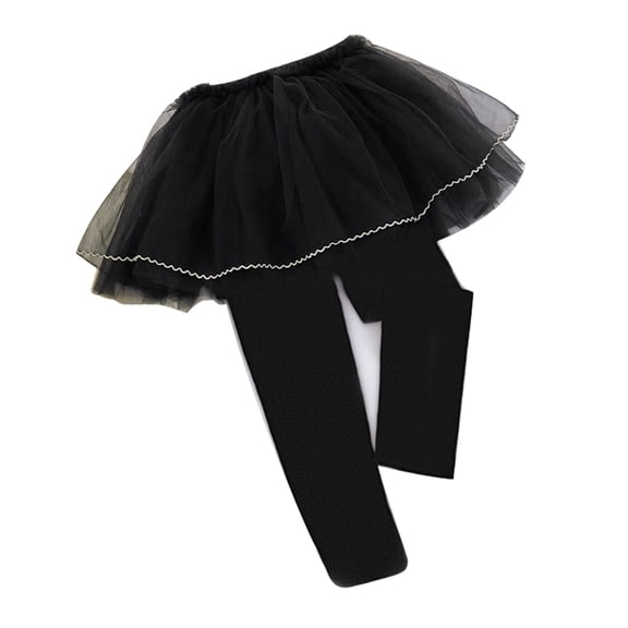 Coerni Baby Girls Footless Leggins Pants with Tutu Ruffle Lace Flower Tutu Skirt Toddler Cotton Pantskirt for 1-7 Years Old