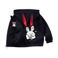 thumbnail image 1 of Coerni Baby Girls Rabbit Prints Coat Hooded Toddler Bunny Windproof Outwear Kid Casual Classic Waterproo𝐟 Sherpa Jacket Coat, 1 of 7