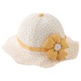 thumbnail image 1 of Coerni Baby Girls Sun Hat Toddler Bucket Hats Flower Beach Hat Wide Brim Caps Vacation Floppy Hats Spring Summer Hat, 1 of 4