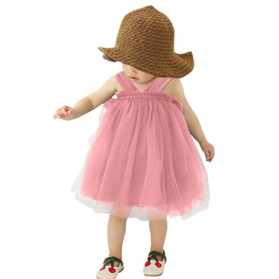 Coerni Baby Girls Tutu Dresses Toddler Sleeveless Layered Tulle Dress Princess Birthday Parties Dress Toddler Beach Sun Dress