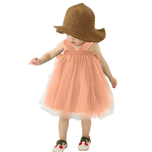 Coerni Baby Girls Tutu Dresses Toddler Sleeveless Layered Tulle Dress Princess Birthday Parties Dress Toddler Beach Sun Dress