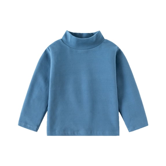 Coerni Baby Girls' and Toddler Long Sleeve Turtleneck Shirts Baby Boys' Cotton Turtleneck Solid Blouse Tops Warm Clothes