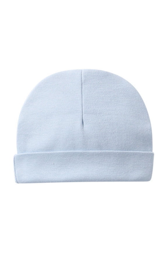 Coerni Baby Hat Autumn and Winter New Solid Color Cotton Double Layer Dome Cap Boys Toboggan Hat
