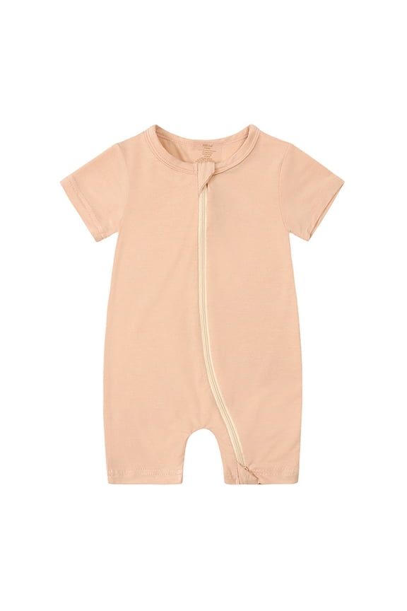 Coerni Baby Summer Fiber Short Sleeved Clothing Female Summer Suit Male Thin Crawling Suit Baby Baby Crawl Suit Baby Boy