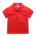 thumbnail image 1 of Coerni Baby Toddler Boys Classic Pol𝐨 Shirts Kids Short Sleeve Shirt School Unifor𝐦s for Boys Back to School Shirt Top, 1 of 4
