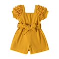 thumbnail image 1 of Coerni Baby Toddler Girls Clothes Short Sleeve Romper Summer Bodysuits Girls Cute Jumpsuit with Belt 6 9 12 18 24 Months, 1 of 7