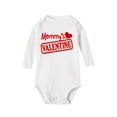 thumbnail image 1 of Coerni Baby Valentine's Day Toddler Girls Boys Letter Heart Prints Long Sleeves Jumpsuit Twin Outfits for Baby Girl Sets, 1 of 5