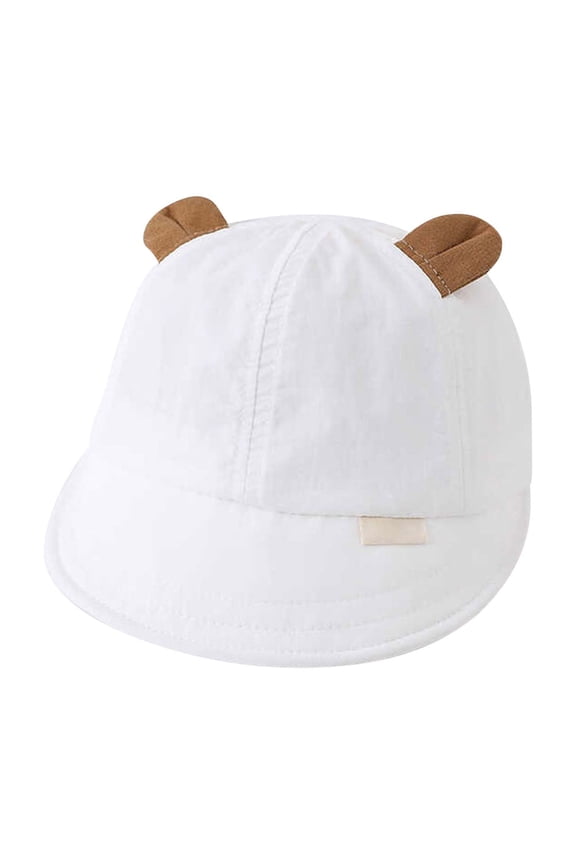 Coerni Baseball Caps And Visors Toddler Boy Baseball Cap Baby Sun Soft Caps Girl Cute Bear Ear Hat Kid Summer Hats For