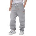 thumbnail image 1 of Coerni Boys Cargo Pants Kids Elastic Waist Casual Athletic Jogger Sweatpants Open Bottom Baggy Pants with Pockets 3-12 Years, 1 of 4