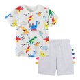 thumbnail image 1 of Coerni Boys Clothing Short Sleeved Suit Summer New Boys' Short Sleeved Colorful Dinosaur Pattern T Shirt Set for Big Boys, 1 of 8