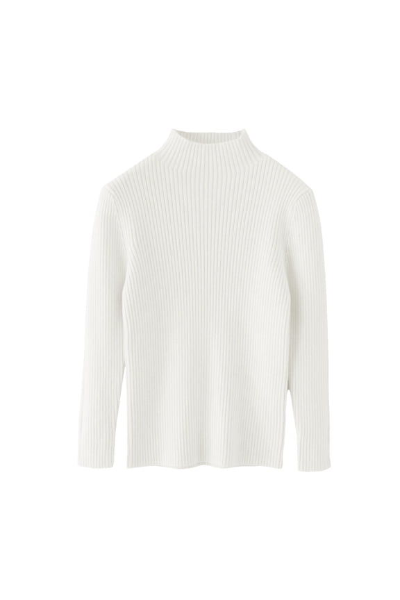 Coerni Boys Girls Cable Knit Half Turtleneck Sweater Kids Casual Fall Winter Clothes Loose Plain Cropped Pullover Basic Blouse