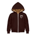 thumbnail image 1 of Coerni Boys Girls Cute Heart Hoodies Zip Up Fleece Lined Sweatshirt Hooded Cozy Preppy Sweater Teen Classic Long Sleeve Clothes, 1 of 7