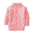 thumbnail image 1 of Coerni Boys Girls Mock Neck Knit Sweater Kids Crewneck Cable Chunky Pullover Toddler Baby Warm Winter Clothes Basic Tops Shirt, 1 of 2