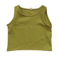 thumbnail image 1 of Coerni Boys Girls Toddler Sleeveless Tank Top Soft Cotton Summer Vest Tops, Casual Crewneck Undershirt Baby Solid Color Shirts, 1 of 4