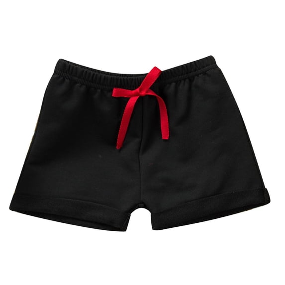 Coerni Boys Girls Toddler Solid Color Cotton Shorts Elastic Waist Active Jogger Casual Shorts Pants with Drawstring