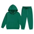 thumbnail image 1 of Coerni Boys Girls Tracksuit Pullover Youth 2 Piece Jogging Hoodie Fleece School Sweatshirt Kids Jogger Pants Set Athletic Suit, 1 of 9