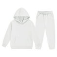thumbnail image 1 of Coerni Boys Girls Tracksuit Pullover Youth 2 Piece Jogging Hoodie Fleece School Sweatshirt Kids Jogger Pants Set Athletic Suit, 1 of 9