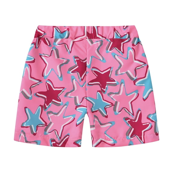 Coerni Boys Kids Vacation Cute Cartoon Printing Swim Trunks Toddler Baby Summer Quick-Dry Beach Active Swim Shorts