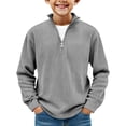thumbnail image 1 of Coerni Boys Long Sleeve Quarter-zip Pullover Jacket Stripe Sporty Sweatshirt Outdoor Basketball Fall Clothes Youth Kids, 1 of 6