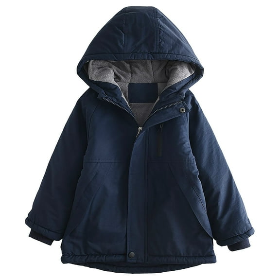Coerni Boys' Warm Parka Jacket Comfort Stretch Insulated Puffer Jacket with Hood - Winter Warm Hooded Jackets for Boys