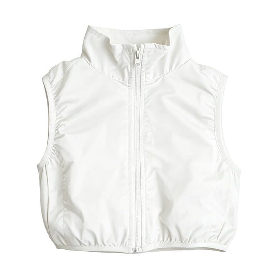 Coerni Boys Zip Up Vest Lightweight Water Resistant Sleeveless Stand Collar Outerwear Kids Casual Versatile Jacket School & Outdoor