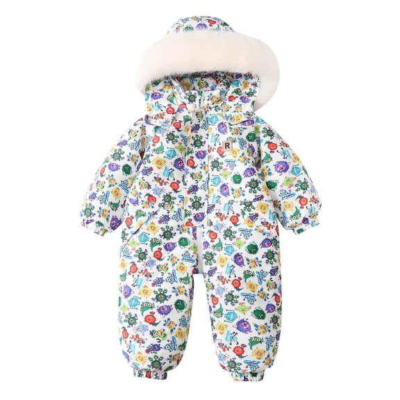Coerni Boys and Girls One Piece Snowsuits Overalls Ski Suits Winter Waterproof Coats Jumpsuits for Baby Toddler 1-5 Years