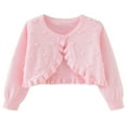 thumbnail image 1 of Coerni Cardigan for Girls Preppy Clothes School Uniform Kids Button Closure Coats Knit Sweater Bolero Cover Up Dressy Outwear, 1 of 4