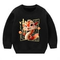 thumbnail image 1 of Coerni Children's Kids Pullover Padded New Year Printed Crew Neck Long Sleeve Sweatshirt Fall Winter Outwear for Boys Girls, 1 of 4