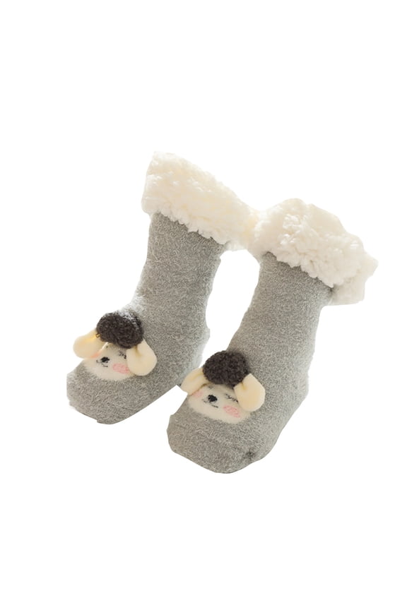 Coerni Children's Long Tube Socks Lamb's Wool Baby Floor Socks Thickened Baby Socks Winter New Warm Thick Toddler Shoes Socks Heel Socks Baby