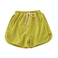 thumbnail image 1 of Coerni Children's Summer Thin Solid Sport Casual Mid Waist Leather Belt Fashion Lace Up Shorts Summer Clothes Toddler Girl 4t, 1 of 5