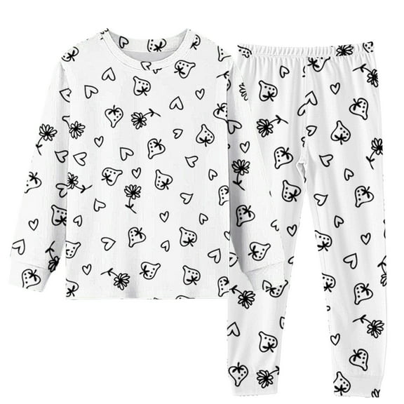 Coerni DIY Hand Painted Colorable Pjs Pajamas Kids Boys Girls Cartoon Pajamas Sleepwear Cute Winter Clothes Jammies Pants