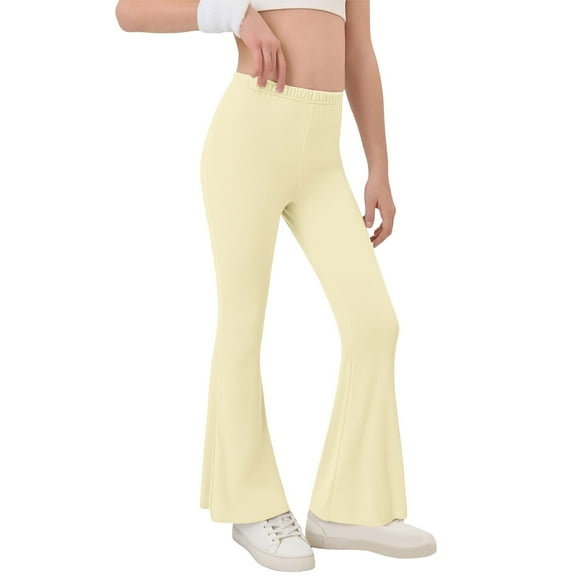 Coerni Flare Yoga Pants Girls Fleece High Waist Sweatpants Butt Lifting Straight Leg Thermal Flared Leggings Bell Bottom Dress Pants