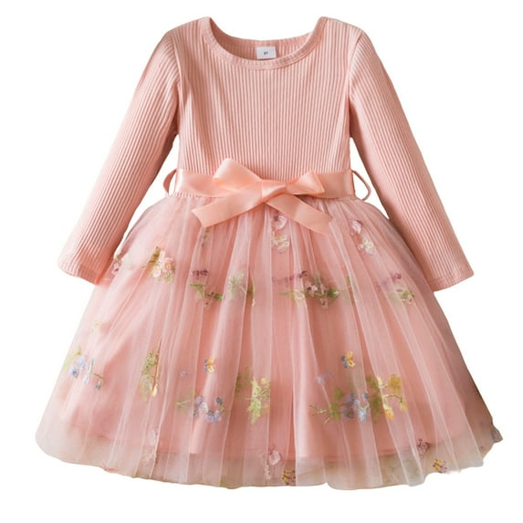 Coerni Flower Girl Floal Lace Tulle Dress Princess Backless Wedding Junior Bridesmaid Pageant Christmas Dance Maxi Gown