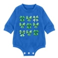 thumbnail image 1 of Coerni Four Leaf Clover Romper for Baby Boys Girls Bowknot Sweatshirt 𝐎nesie Cute Easter Clothes Cotton Warmly Spring Outwear, 1 of 8
