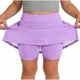 thumbnail image 1 of Coerni Girls' 2-in-1 Flowy Shorts Skirt Athletic Dance Running Skorts Culottes Tennis Yoga Sweatpants Trendy Sport Cartwheel Shorts, 1 of 5