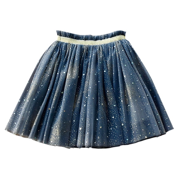 Coerni Girls Ballet Tutu Metallic Shiny Flared Skirt Toddler Elastic Waist Layered Tulle Ballet Dance Dress Puffy Mesh Sequin Skirt