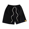 thumbnail image 1 of Coerni Girls Black Shorts Children's Solid Sport Casual Mid Waist Leather Band Belt Fashion Lace Up Inner Pocket Girls Shorts, 1 of 4