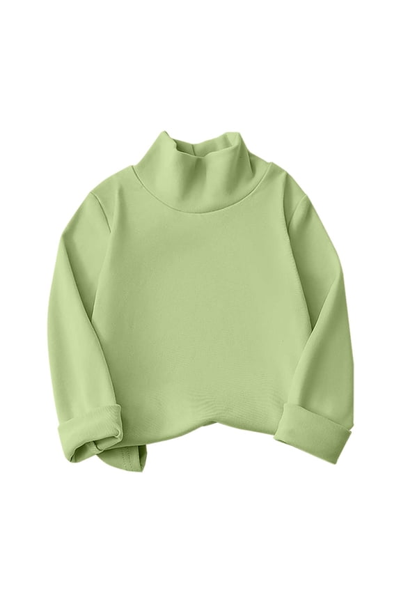 Coerni Girls Bottoming Shirt Half Crewneck Korean Style Solid Velvet T Shirt Soft Cotton Undershirt Blouses Fall Winter Tees Tops