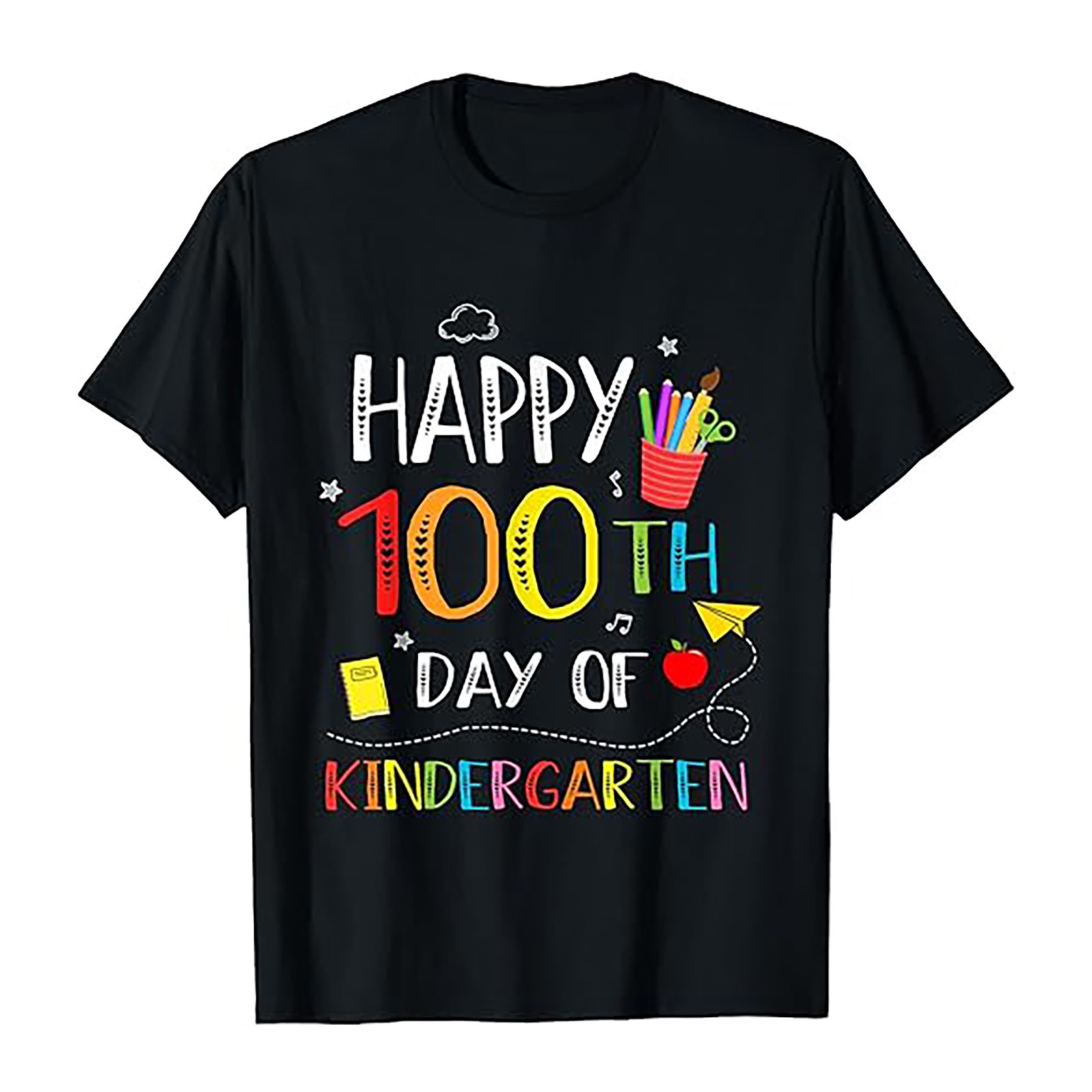 Coerni Girls Boys 100 Days of School Shirt Short Sleeve Toddler Kids ...