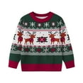 thumbnail image 1 of Coerni Girls Boys Knitted Christmas Sweater Toddler Baby Cartoon Xmas Crewneck Sweatshirt Kids Long Sleeves Sport Shirts Pullover, 1 of 4