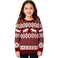thumbnail image 1 of Coerni Girls Boys Knitted Christmas Sweater Toddler Baby Cartoon Xmas Crewneck Sweatshirt Kids Long Sleeves Sport Shirts Pullover, 1 of 4