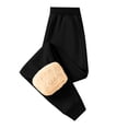 thumbnail image 1 of Coerni Girls Boys Plush Sports Long Pants Solid Color Fleece Thick Elastic Waistband Foot Binding Pants High Waist Joggers Trousers, 1 of 5