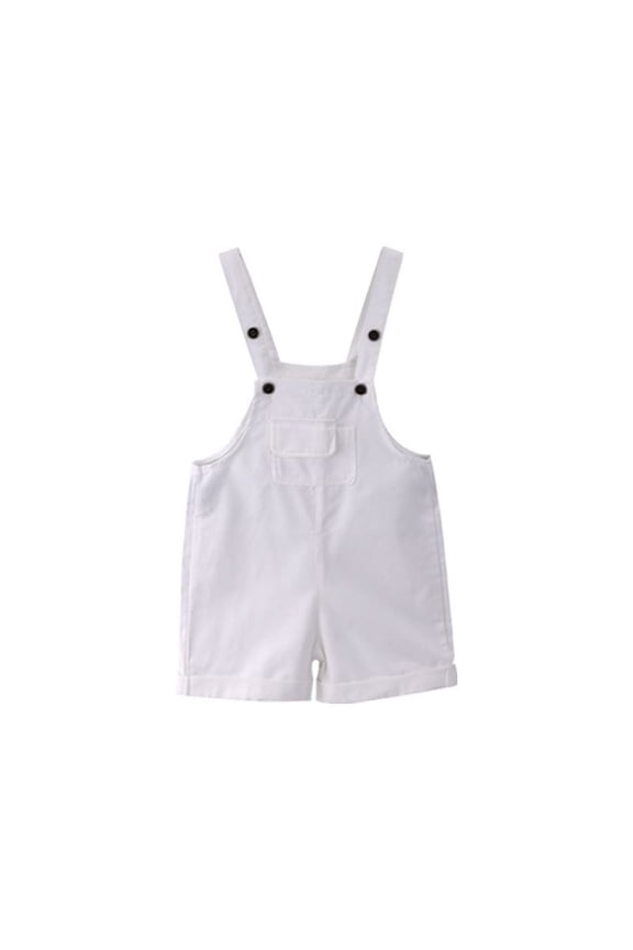 Coerni Girls Denim Shortall Kids Soft Summer Suspender Overalls Shorts Loose Fit Jumpsuit Romper for Toddler Fashion Denim Pant Set