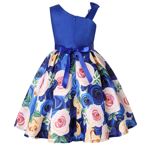 Coerni Girls Dresses Parties Formal Pageant Gown | Sloping Shoulder, Evening Wedding Bridesmaid Prom Princess Birthday Dress